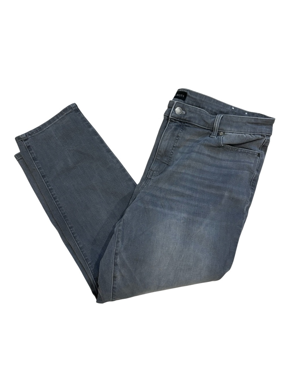 Talbots‎ Slim Ankle Jeans Womens Size 16P Grey Wash Pants Petite